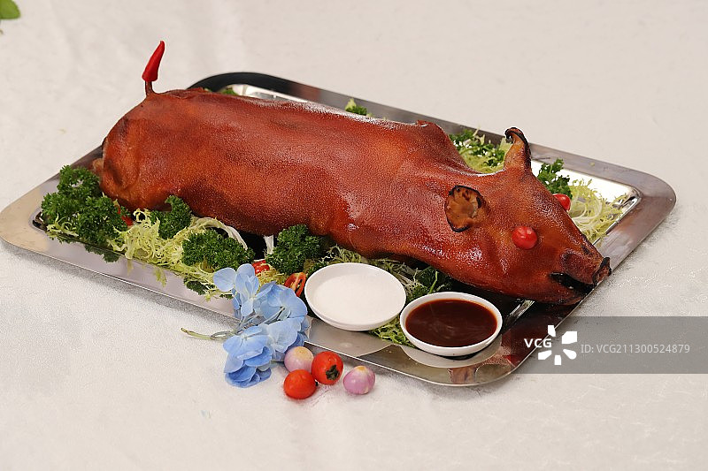 烤全猪图片素材