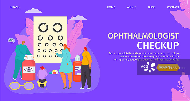 专业眼科医生检查图片素材