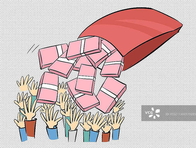 抢红包的手图片素材