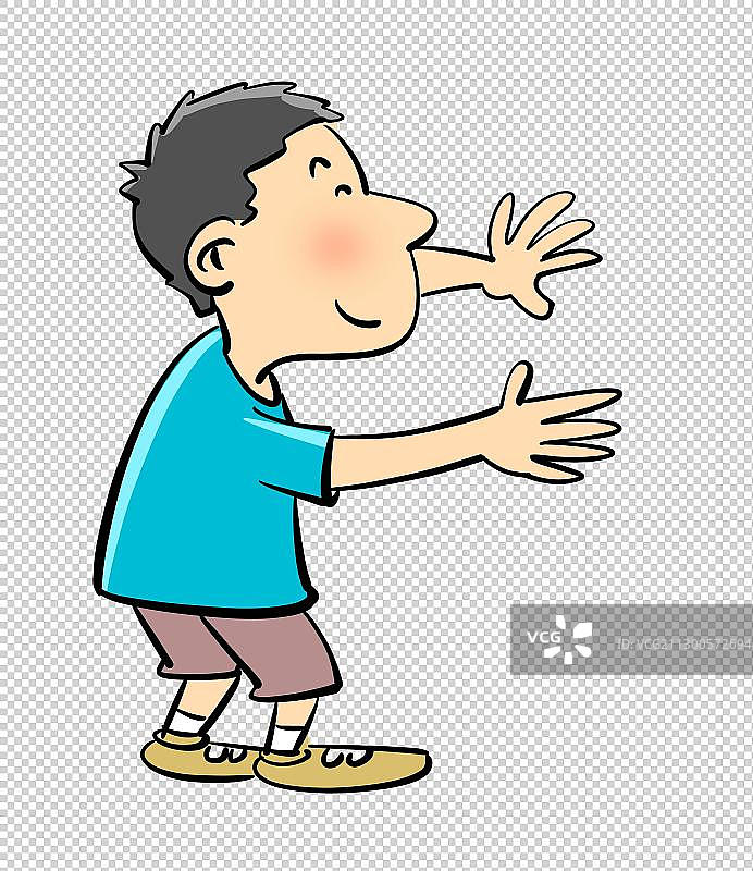 伸着双手的男子图片素材