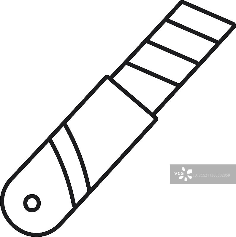 纸刀图标线性样式图片素材