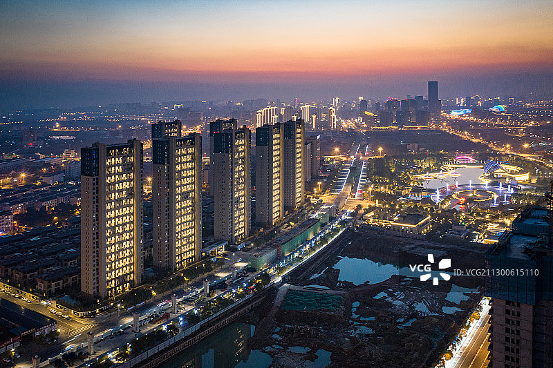 金华金东区施光南广场与紫金湾小区图片素材
