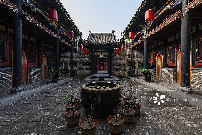 山西平遥古城古建筑景观图片素材