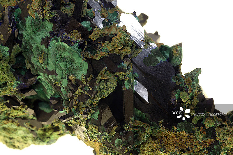 蓝铜矿和孔雀石图片素材