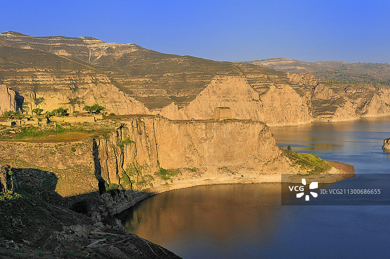 山西偏关老牛湾长城图片素材