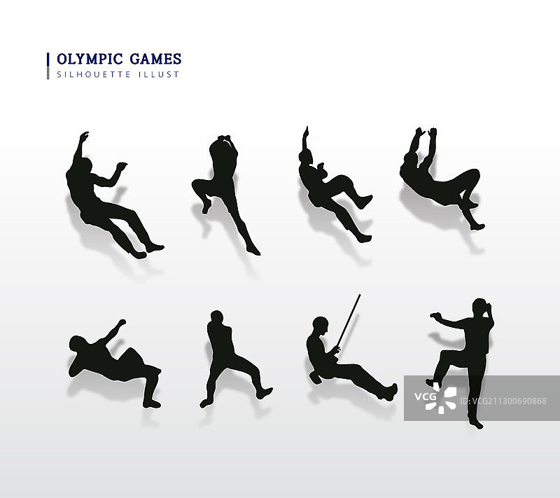 攀岩剪影矢量图图片素材