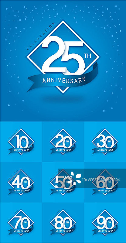 周年庆典标签矢量插画合集图片素材