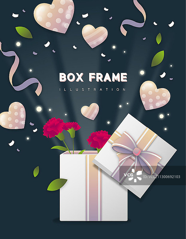 礼盒边框矢量图图片素材