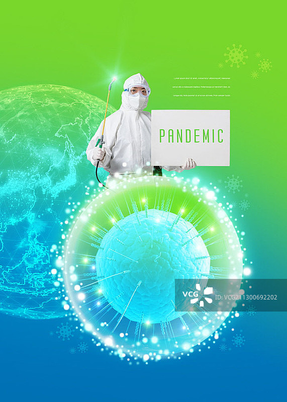 新冠疫情合成图图片素材