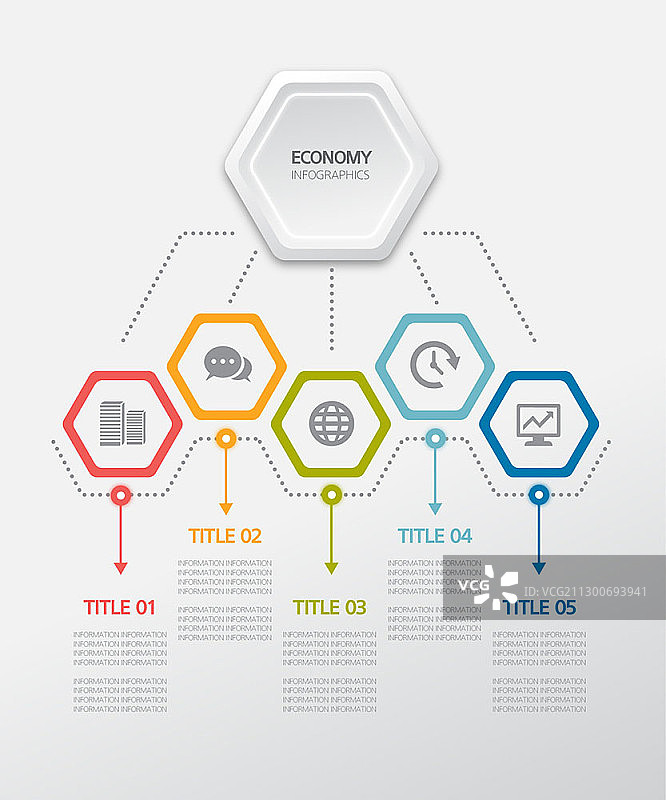 带有网络图表的商务信息图表模板图片素材
