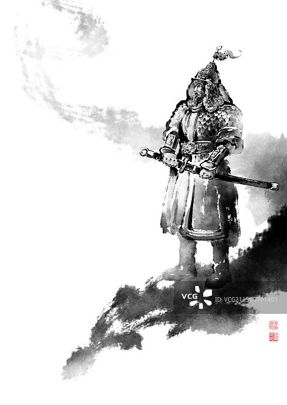 李舜臣将军拔剑图片素材