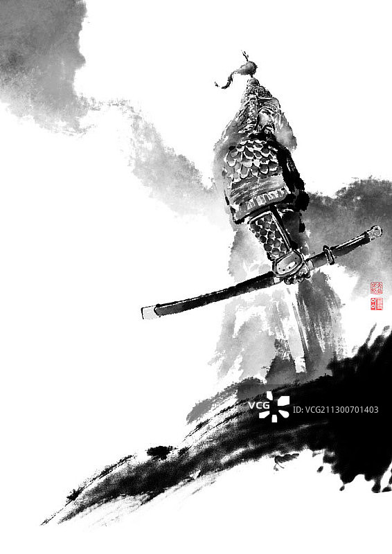 凝视下方的李舜臣将军图片素材