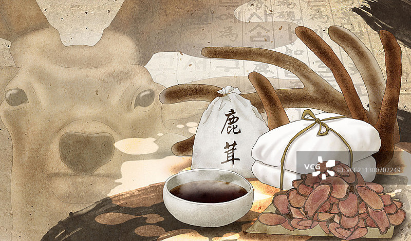 鹿茸药用价值图片素材