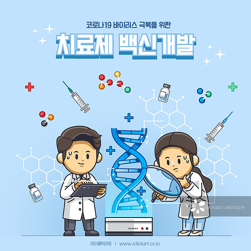 疫苗开发的矢量图图片素材