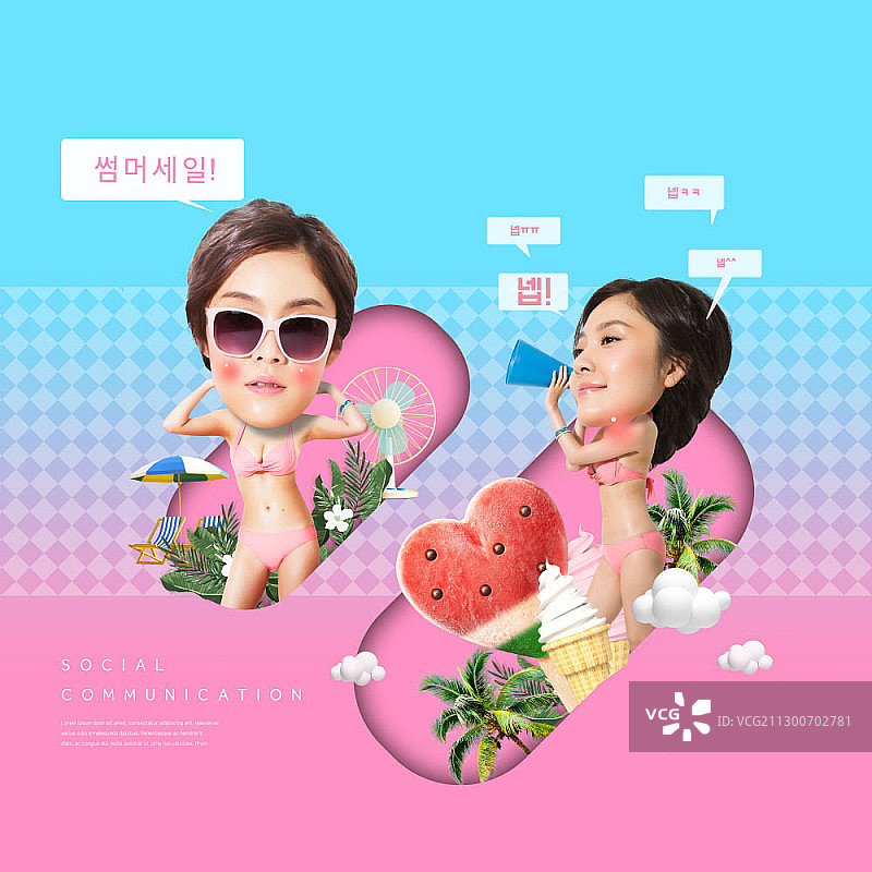 穿着泳衣的女人图片素材