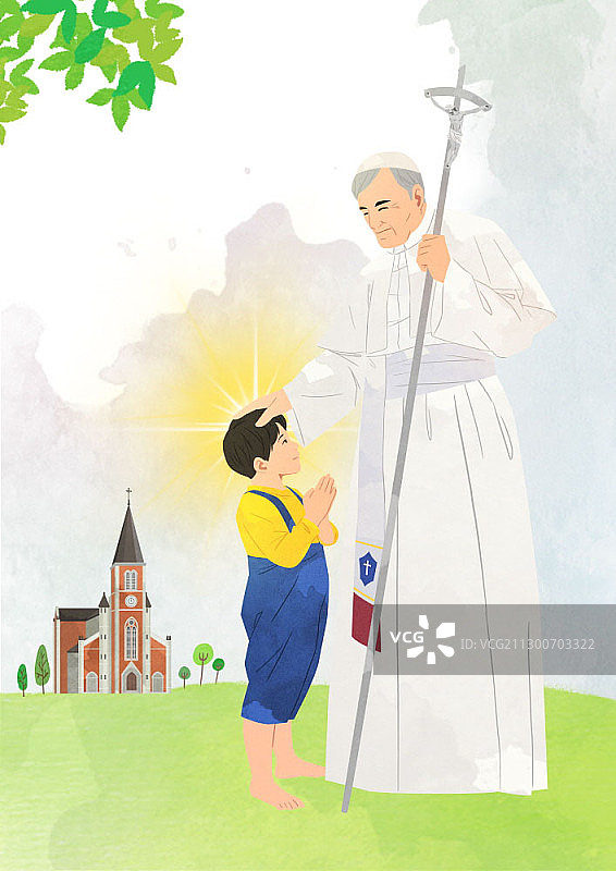 天主教插画图片素材