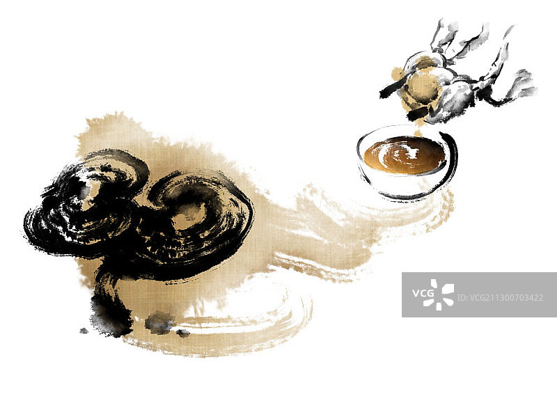 挤压灵芝图片素材