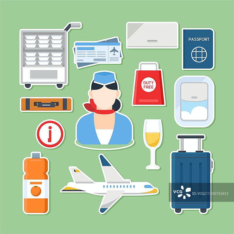 空乘人员图标合集图片素材