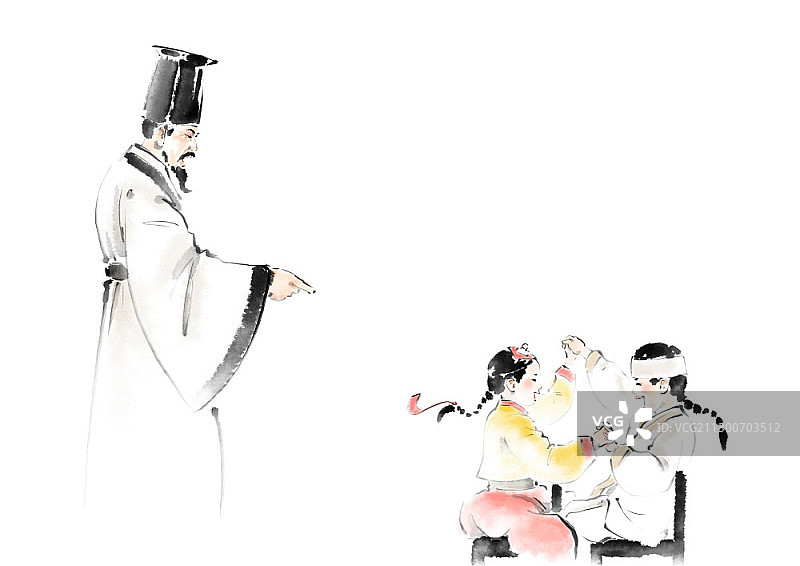 老师责骂在课堂上胡闹的孩子图片素材