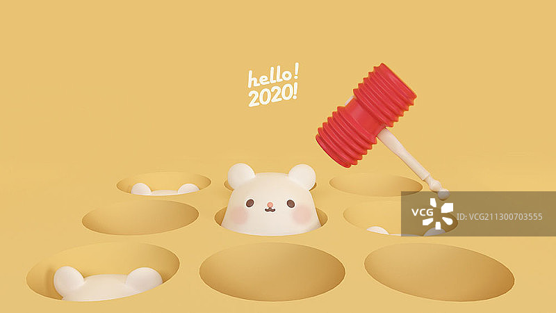 打地鼠游戏中的老鼠图片素材