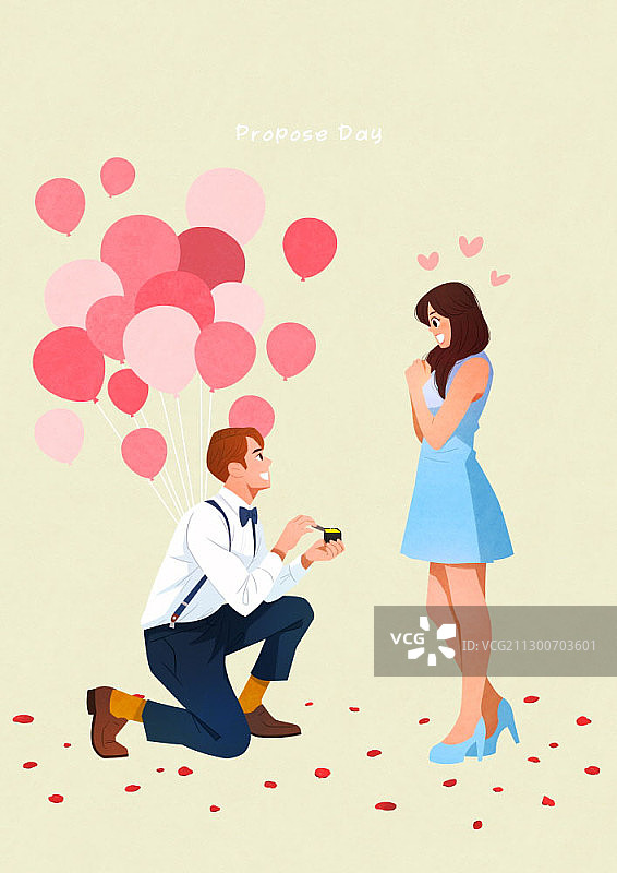 男人向女人求婚图片素材