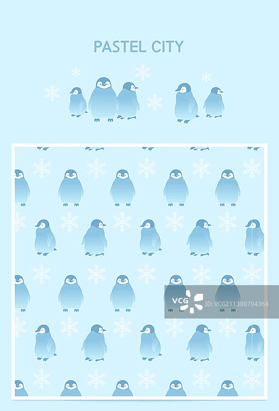 帝企鹅图案背景图片素材