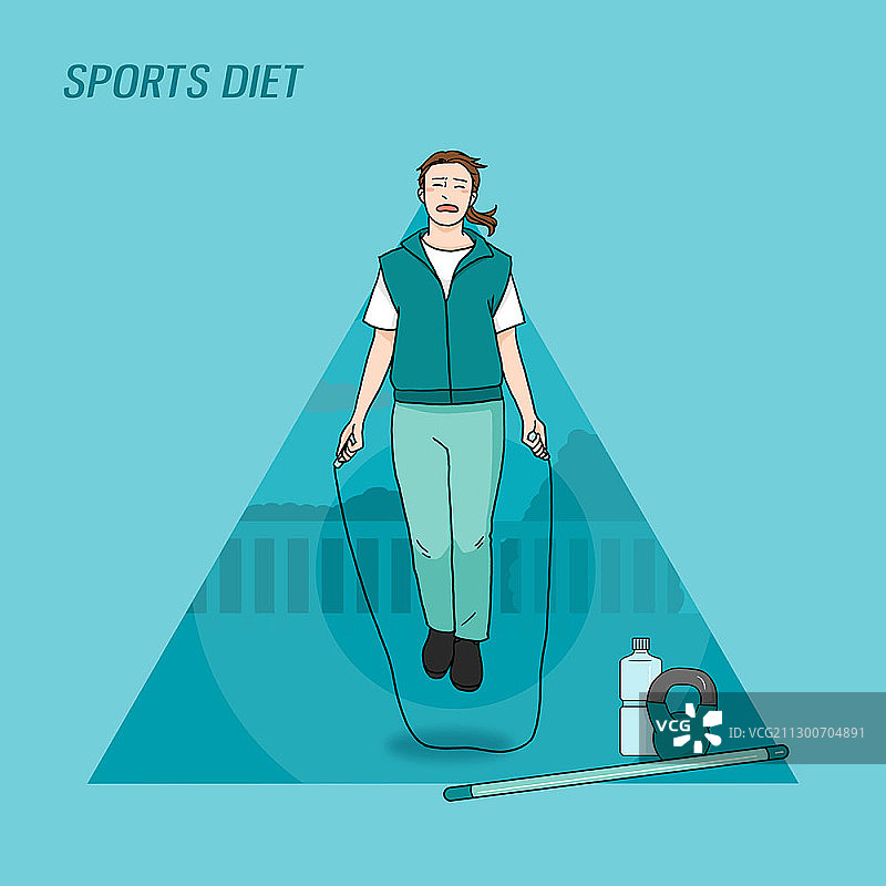 女人跳绳图片素材