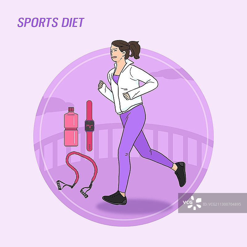 女人慢跑图片素材