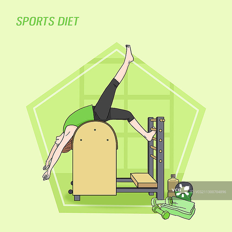 女人练习普拉提图片素材