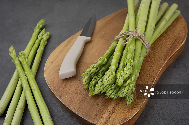新鲜绿色芦笋的特写图片素材