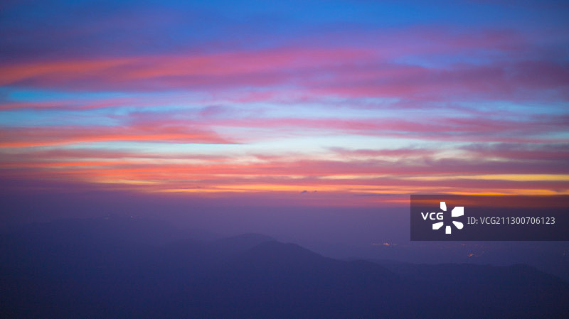 仙公山日出时分图片素材