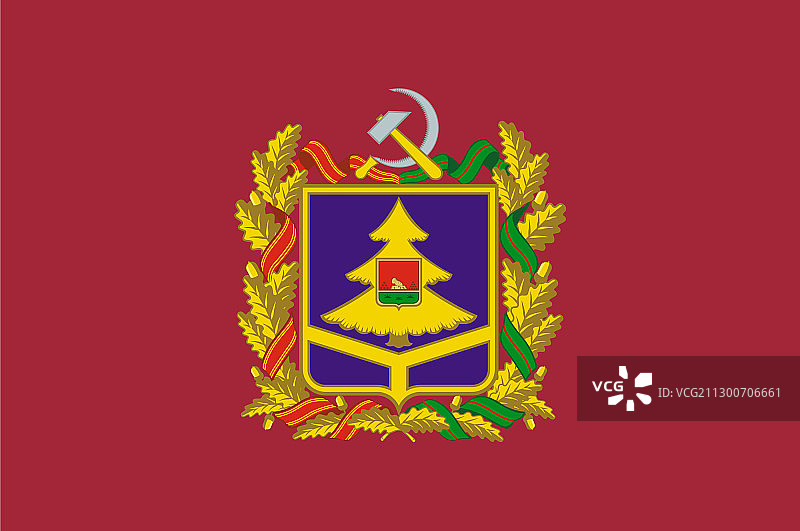 俄罗斯布良斯克州旗帜图片素材