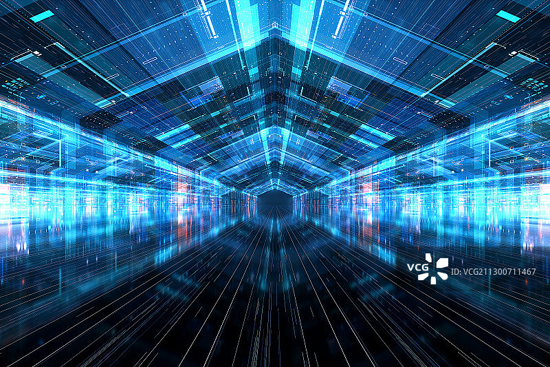 3D抽象科技背景空间图片素材