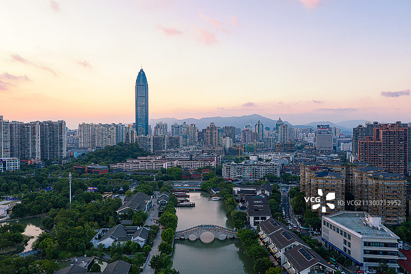 温州城市天际线图片素材