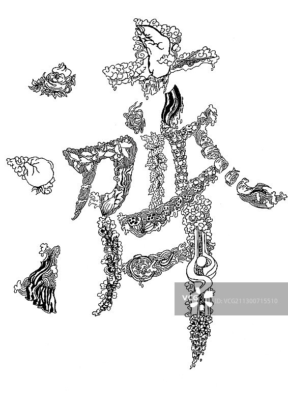 字绘济南《泉水情济南行》图片素材