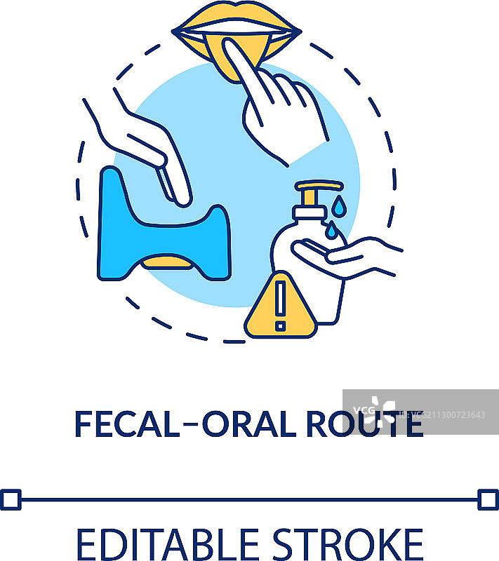 粪口传播途径概念图标图片素材