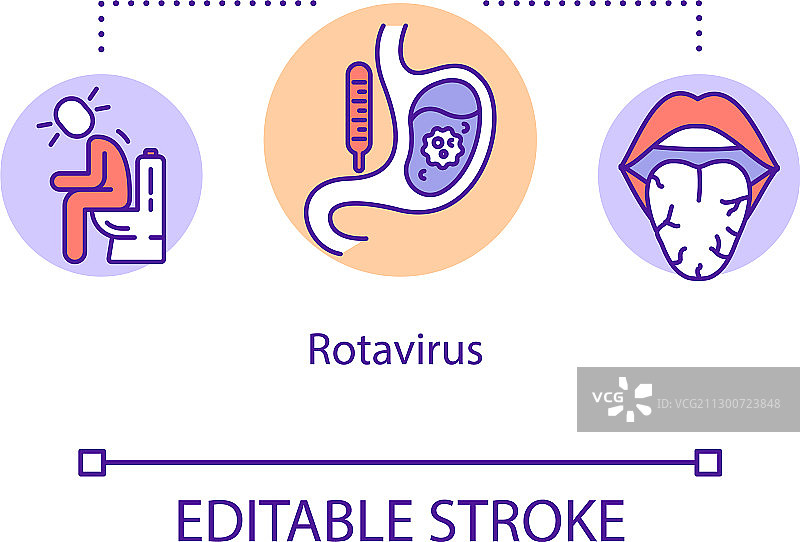 轮状病毒症状概念图标腹泻图片素材