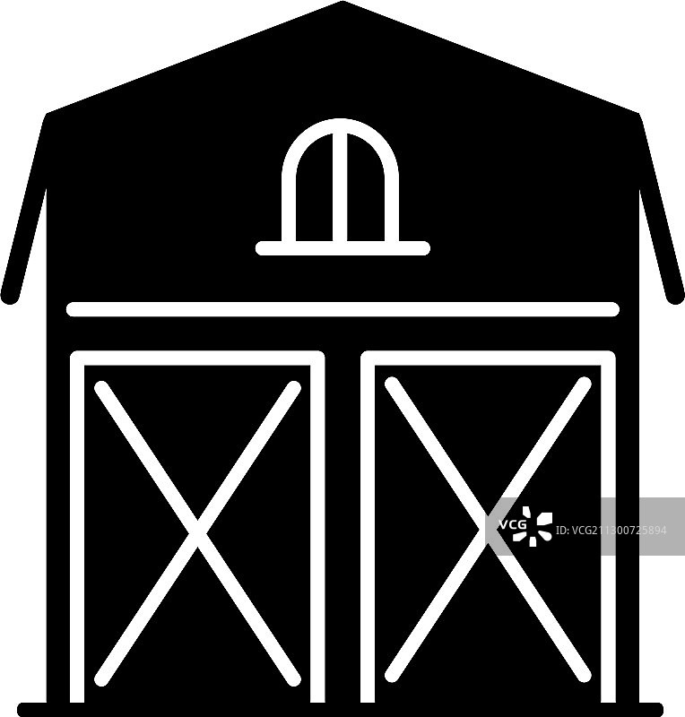 谷仓黑色标志符号图片素材
