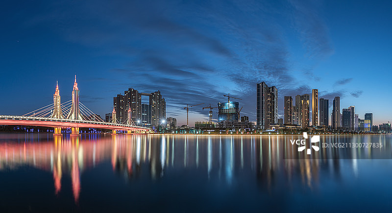 北京通州大运河玉带河桥城市建筑图片素材