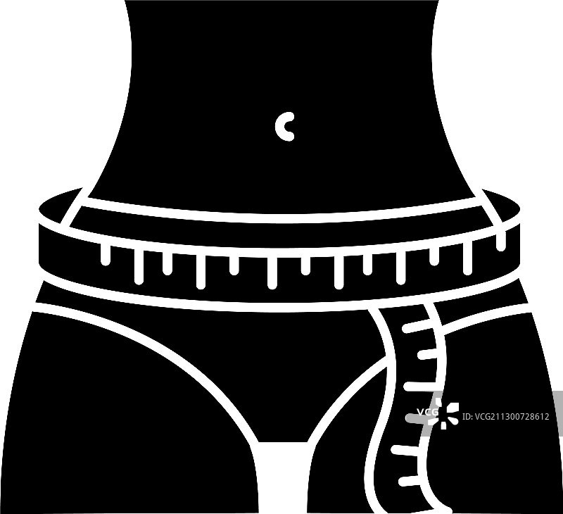 女性下半身的臀围黑色标志图标图片素材