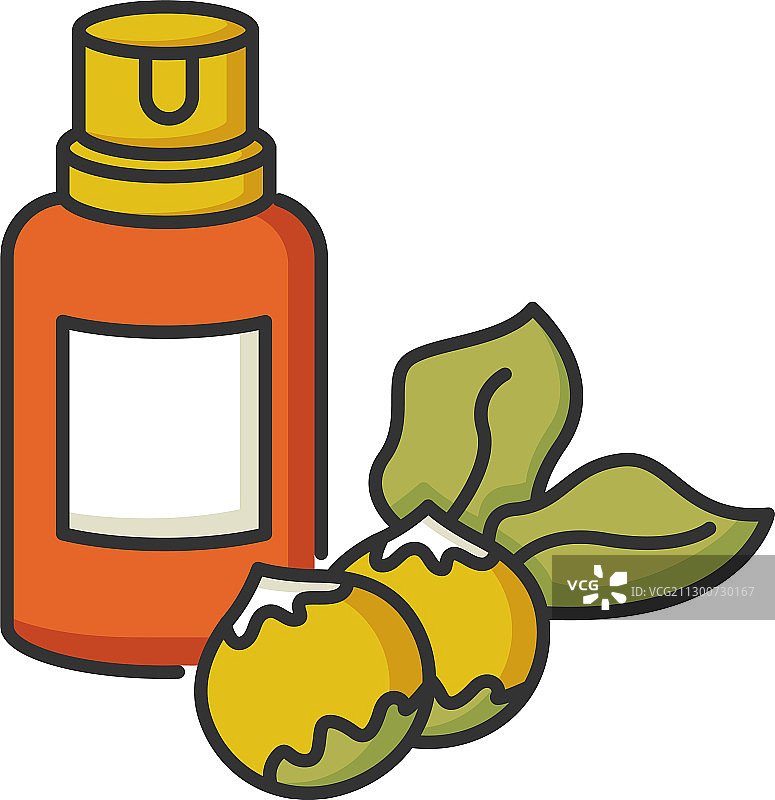 澳洲坚果油RGB颜色图标护肤美容图片素材