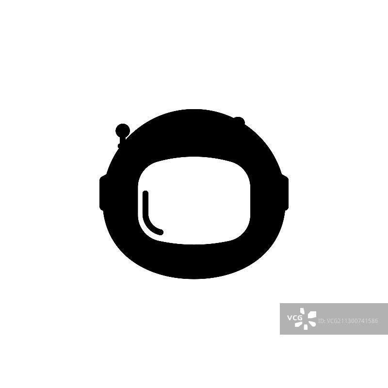 扁平风格宇航员头盔图标图片素材