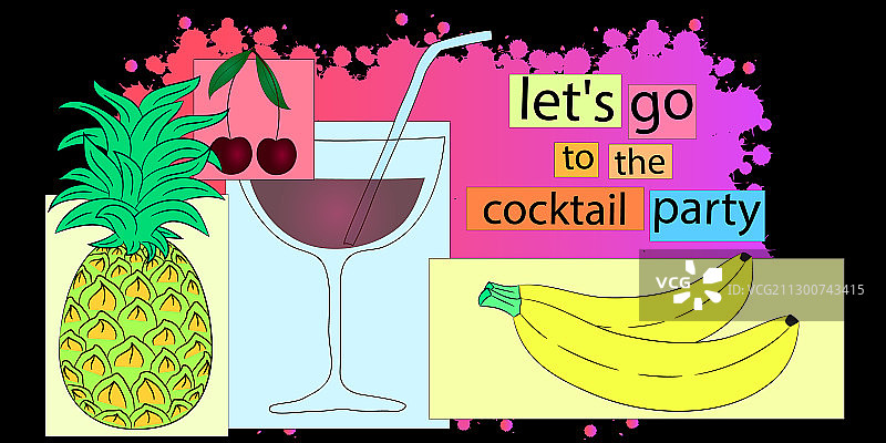 参加鸡尾酒派对图片素材