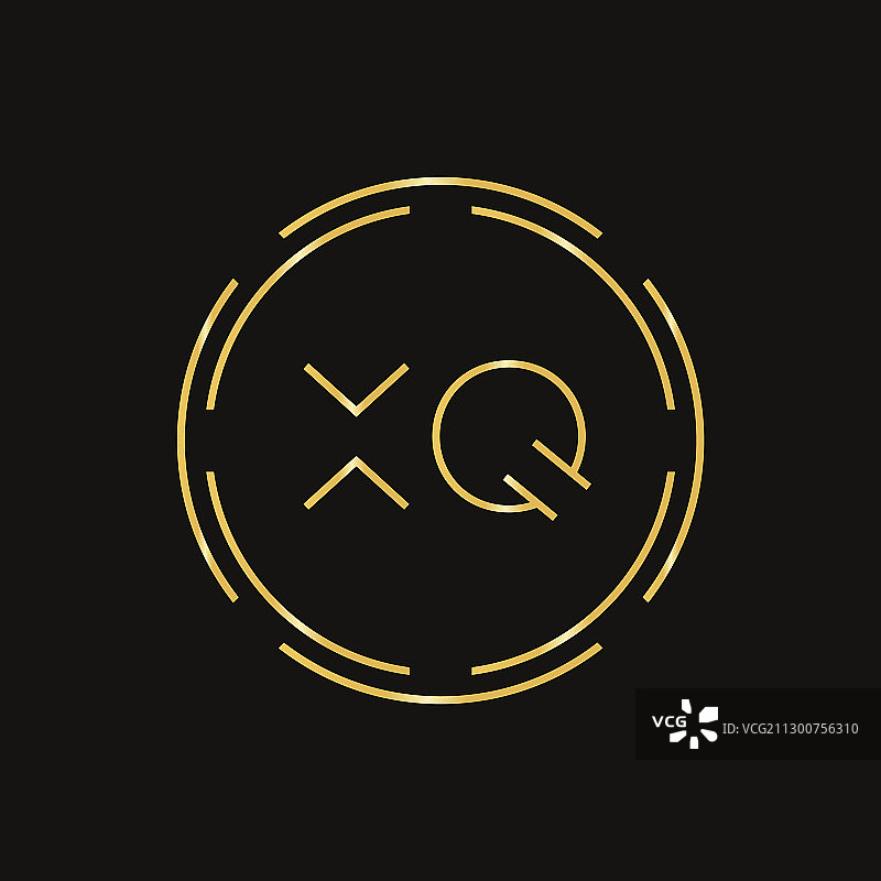 XQ字母logo抽象设计模板图片素材