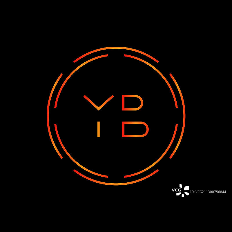 创意圆形YB字母标志设计模板图片素材