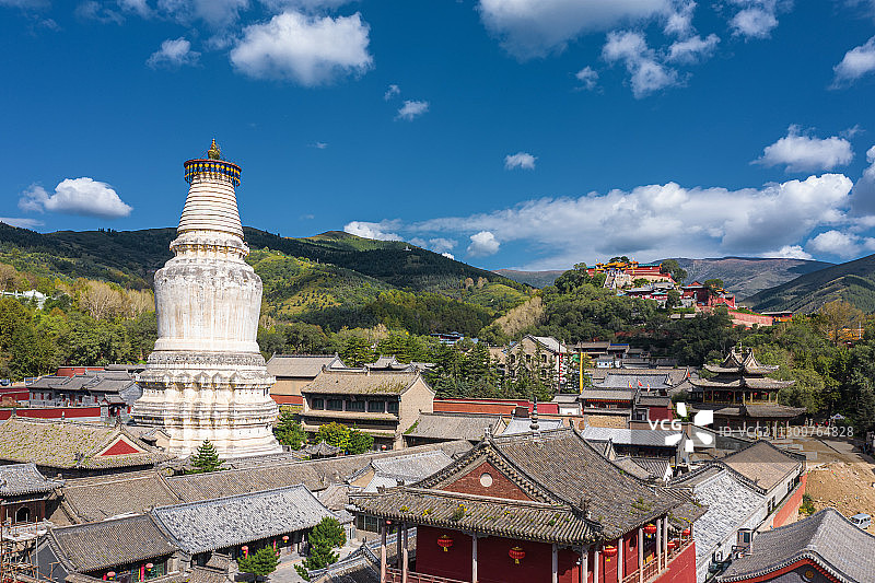 航拍五台山风景区图片素材