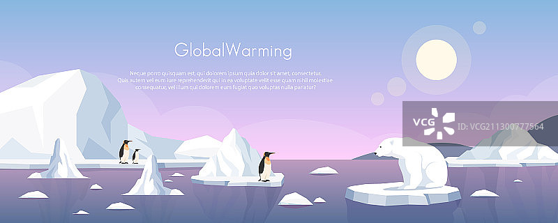 全球变暖冰川景观图片素材