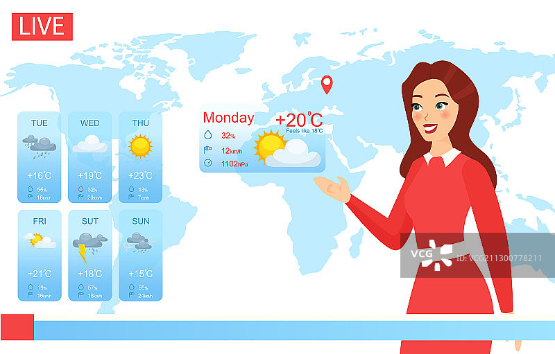 电视天气预报报告图片素材