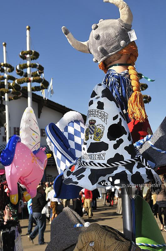 毡帽，2010年慕尼黑啤酒节，上巴伐利亚，巴伐利亚，德国，欧洲图片素材