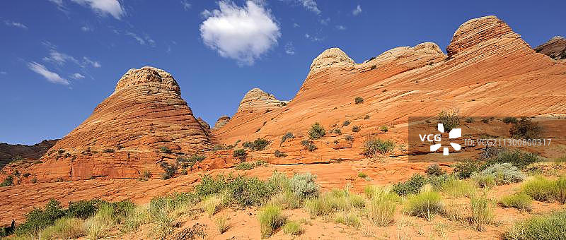 前往波浪岩途中的郊狼丘岩层（美国亚利桑那州和犹他州）图片素材